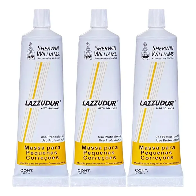 Kit 3 Massa Pequenas Correções Riscos Imperfeiçoes Lazzudur