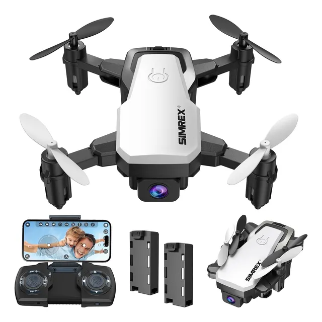 Mini Drone Plegable Con Cámara 720p Hd Y 2 Baterías