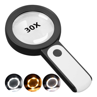 Lupa Com Luz 30x Lupa Portátil Lupa Com Luz 30x Lupa Portátil