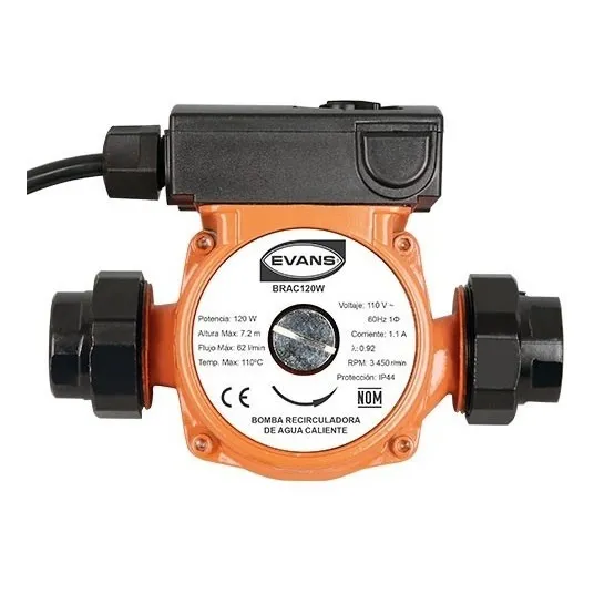 Bomba Recirculadora De Agua Caliente Evans 120w - Brac120w