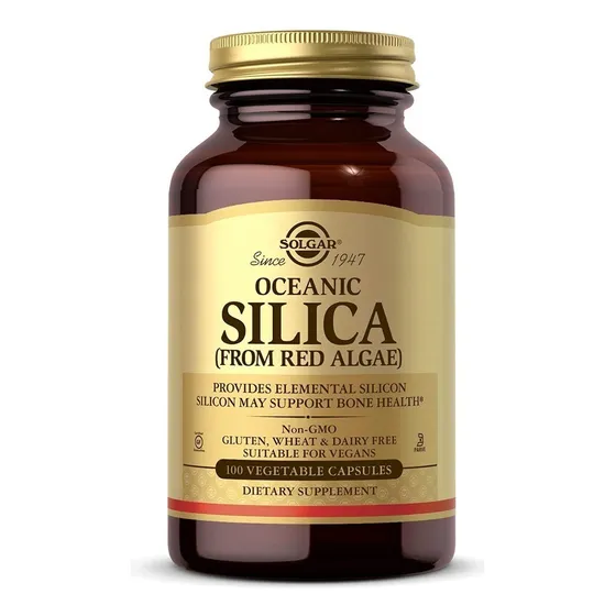 Sílice De Algas Rojas 25 Mg, Solgar,100caps Salud Ósea,
