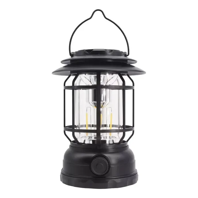 Farol Led Recargable Solar Camping Retro Jardín Casa Patio