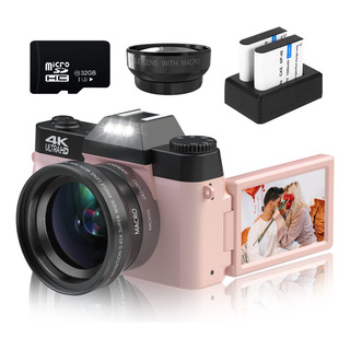 Cámara Digital Vetek 4k, 48 Mp, Vlogging, Zoom 16x, 32 Gb, 2 Cámara Digital Vetek 4k, 48 Mp, Vlogging, Zoom 16x, 32 Gb, 2