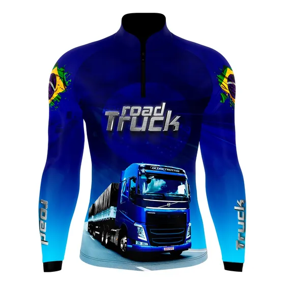 Camisa Camiseta Caminhão Caminhoneiro Estrada Com Proteçãouv