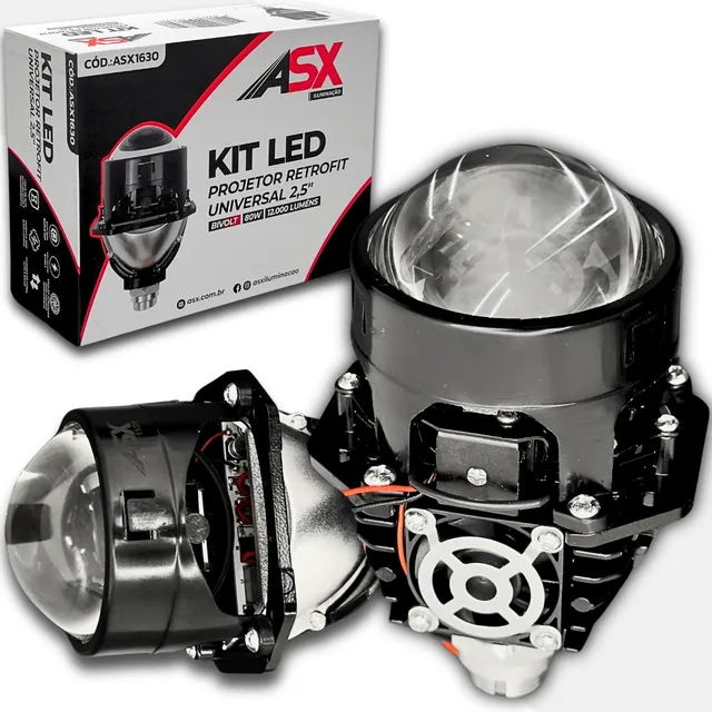 Asx Kit Led Projetor Retrofit 80w Bivolt 1200 Lumens 2,5