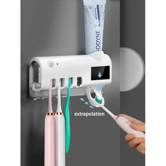 Porta Cepillos Dental Con Dispensador De Pasta
