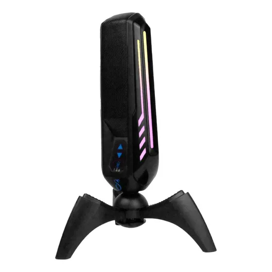 Microfone Gamer Stream Light Led Rgb Live Unidirecional 5v