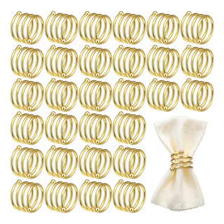 30pzs Anillos Dorados Para Servilleteros De Soporte Metal 30pzs Anillos Dorados Para Servilleteros De Soporte Metal