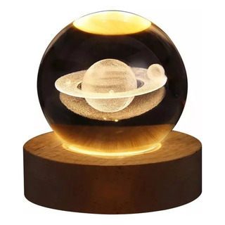 Luz Noturna Esfera De Luz Cristal Planeta Lua Luz Noturna Esfera De Luz Cristal Planeta Lua