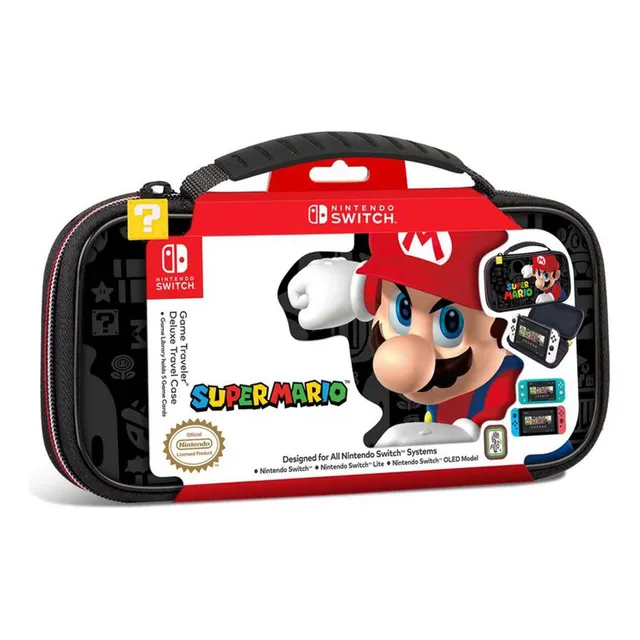 Estuche Game Traveler Deluxe Travel Case Switch Super Mario Color Negro