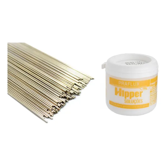 Vareta Foscoper Para Soldar Tubo Cobre 10 Uni. 2,4mm + Fluxo