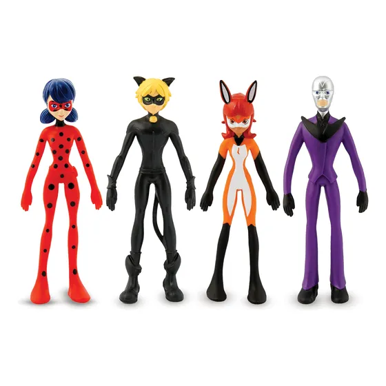 Figuras De Acción Tcg Toys Bend-ems Miraculous Ladybug 90's