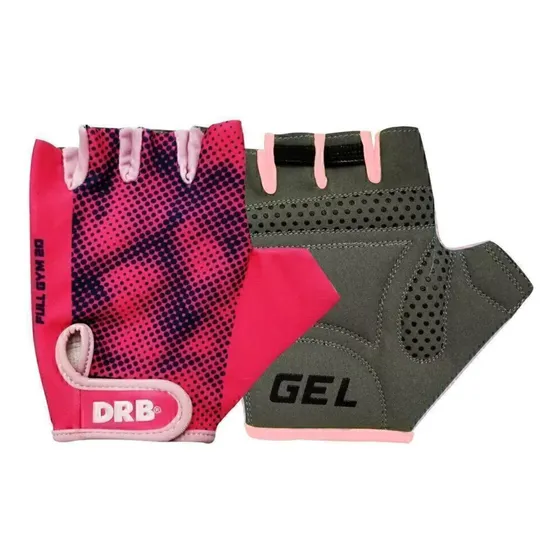 Guantes Drb Fitness Cuero Crossfit Gimnasio Pesas Rosa 