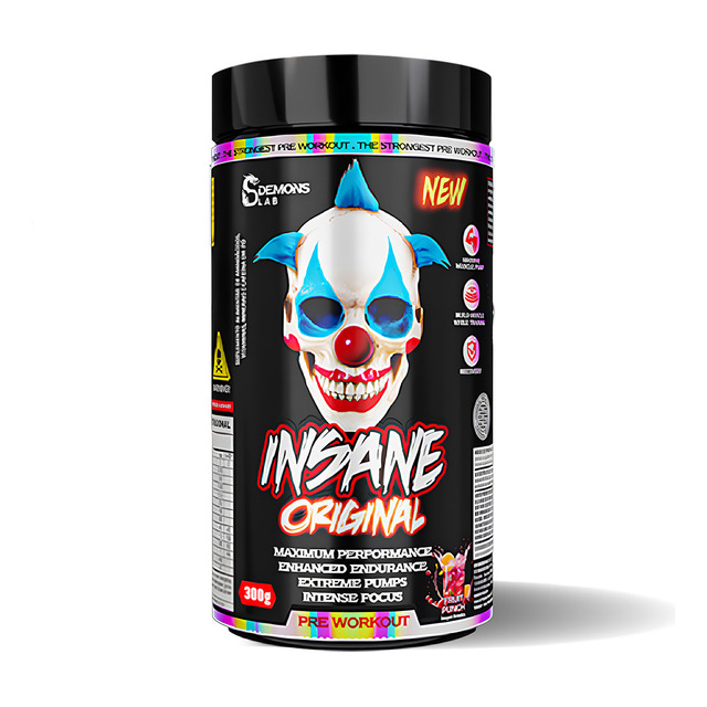 Suplemento Em Pó Insane Com Beta Alanina 300g Demons Lab Em Pote Sabor Fruit Punch Suplemento Em Pó Insane Com Beta Alanina 300g Demons Lab Em Pote Sabor Fruit Punch