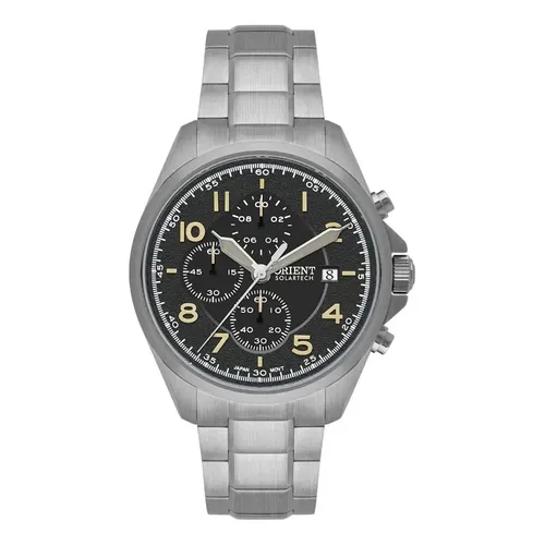 Relógio Orient Solartech Cronógrafo Neo Vintage Mbssc269 Correia