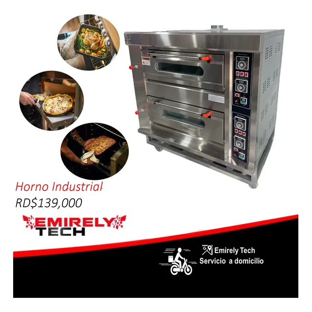 Horno Cocina Industrial De Doble Cabina Para Carnes Pan Pizz