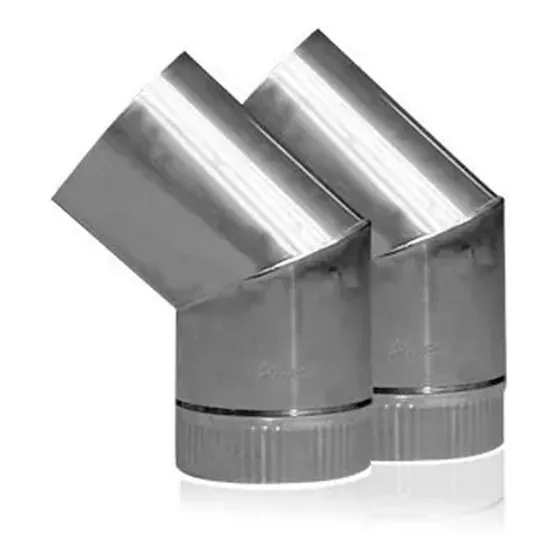 Kit De 2 Codos Para Calefactor 110 Mm