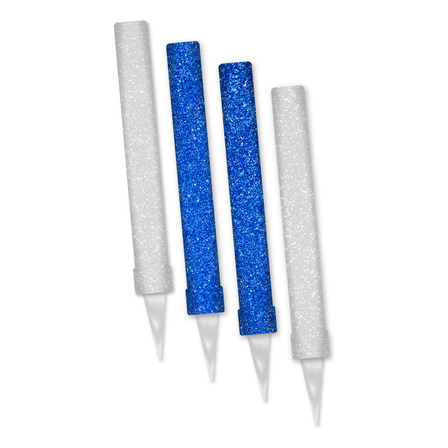 Pack 4 Bengalas De Talleres Gibre Azul Blanca Para Tortas Pack 4 Bengalas De Talleres Gibre Azul Blanca Para Tortas