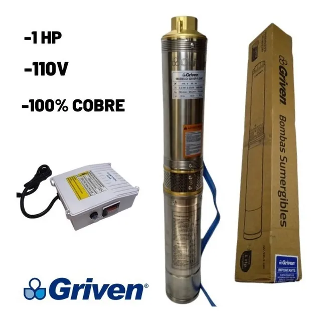 Bomba Sumergible 1hp 100% Cobre Griven