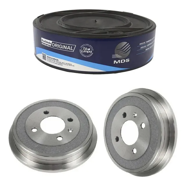 Par Tambor Freio Traseiro Vw Gol G5 G6 1.0 1.6 S/ Cubo 200mm