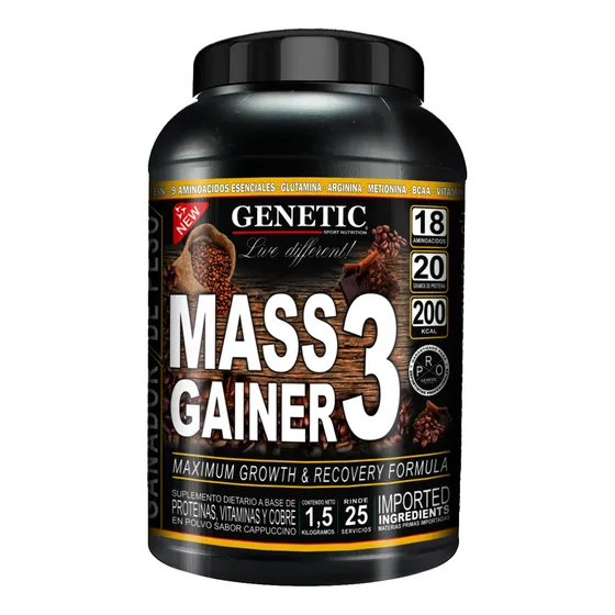 Rapido Ganador Masa Muscular Magra Mass Gainer 1.5kg Genetic
