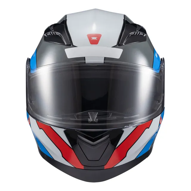Capacete Texx Esc Gladiator V3 Reisen Azul Verm Branco Bril