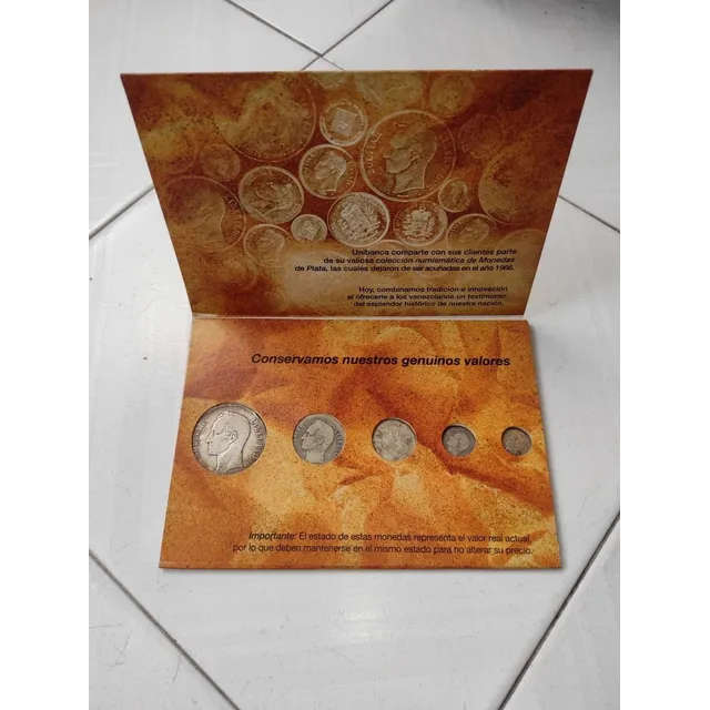 Colección Unibanca De Monedas De Plata Venezolanas