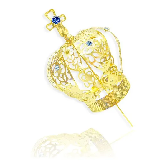 Coroa N2 Para Imagem De Nossa Senhora Aparecida 15cm A 20cm Cor Dourado