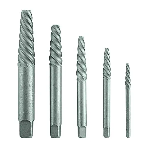 Juego Surtido De 5 Extractores De Tornillos De Acero Al...