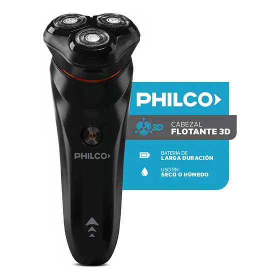 Philco Afeitadora Lithium Recortador De Patillas 94ae5105pp Color Negro