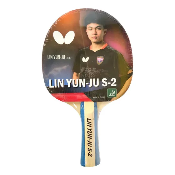 Raquete Profissional Clássica Butterfly Rdj Lin Yun-ju S-2 Cor Preto/Vermelho