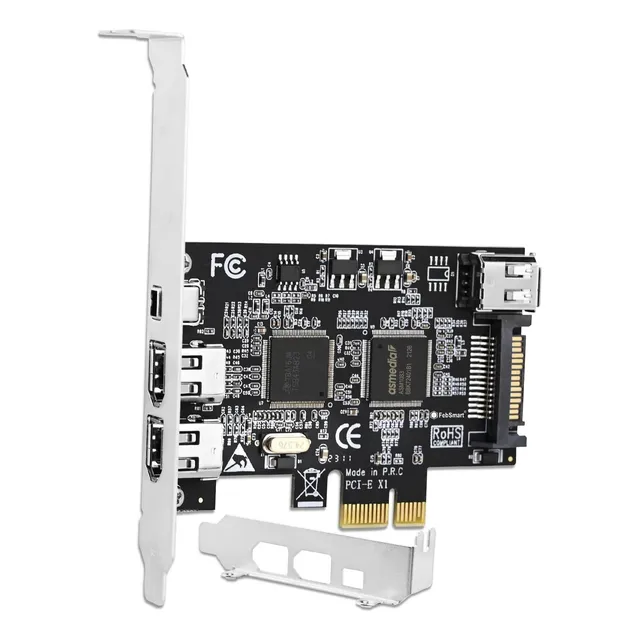 Febsmart Tarjeta De Expansión Pcie Firewire A De 4 Puertos,