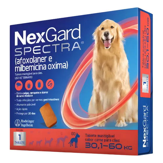 Nexgard Spectra para cães de 30 à 60kg 1 comprimido