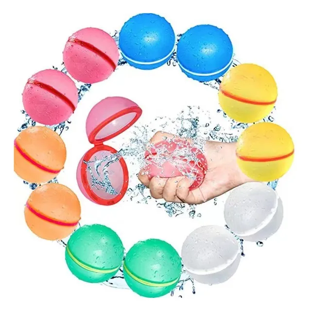 Reutilizable Globos Agua Silicona Bolas Llenado Rápido 12pcs
