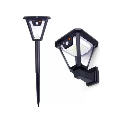 Lampara Tipo Farol Luz Led Jardín Carga Solar 4 Pack