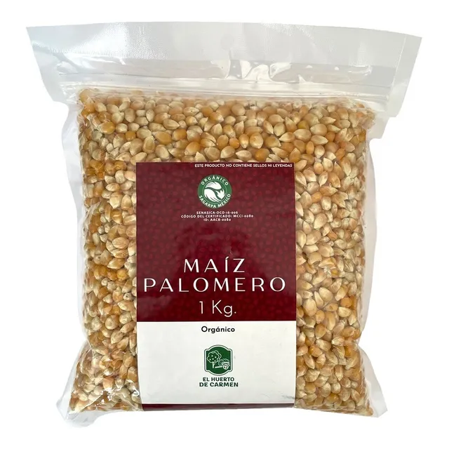 Maíz Palomero 1kg Orgánico Huerto De Carmen Palomas Grandes