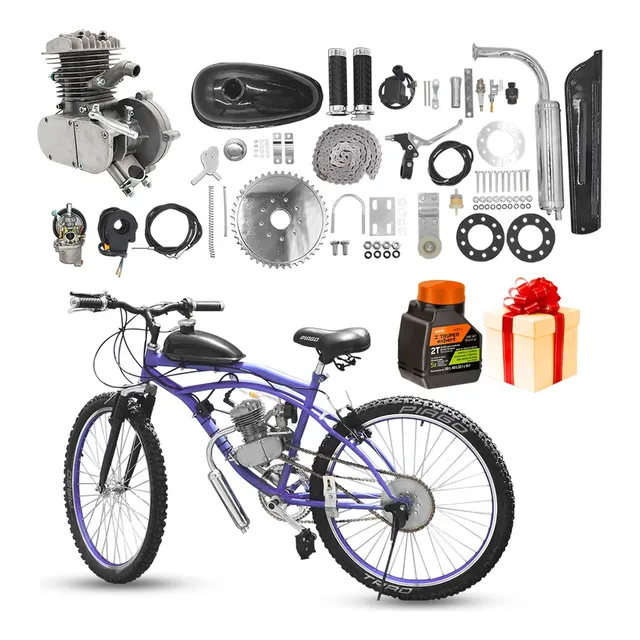 Kit Motor Gasolina Para Bicicleta 80cc Bicimoto Piago 22099