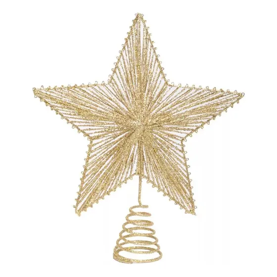 Trends NATAL STAR Estrela Ponteira De Árvore Champagne 25x20cm
