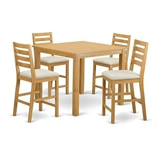 Mesa Alta Con Sillas De Madera. Cod.588