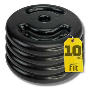 Kit Halter Anilha Emborrachada (4x) 10kg -total 40kg Kit Halter Anilha Emborrachada (4x) 10kg -total 40kg