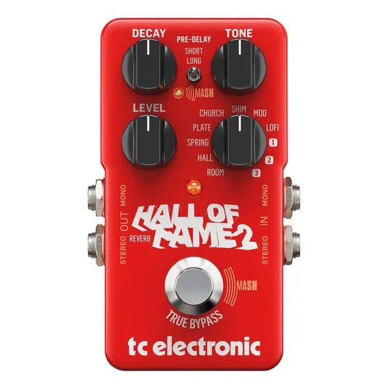 Pedal de efeito TC Electronic Hall of Fame 2 Reverb vermelho