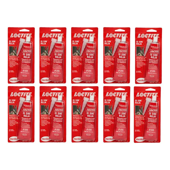 Formador De Juntas Loctite Silicón Rtv Rojo De 70 Ml 10pz