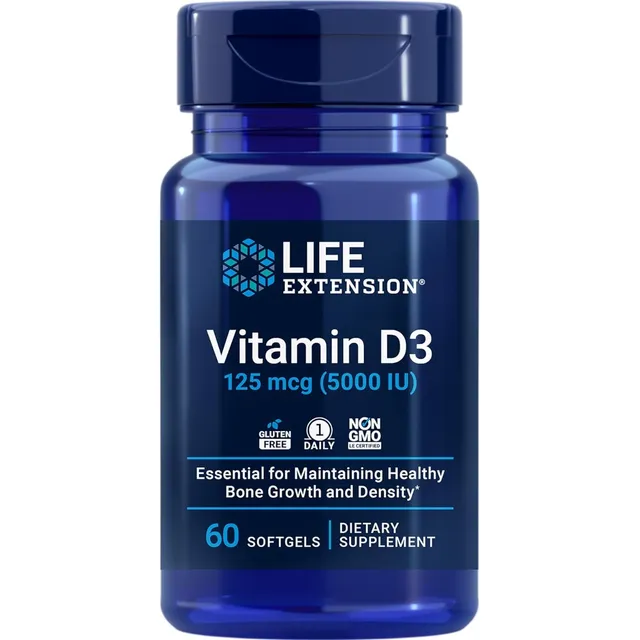 Vitamina D3 125 Mcg Life Extension 60 Cápsulas Blandas