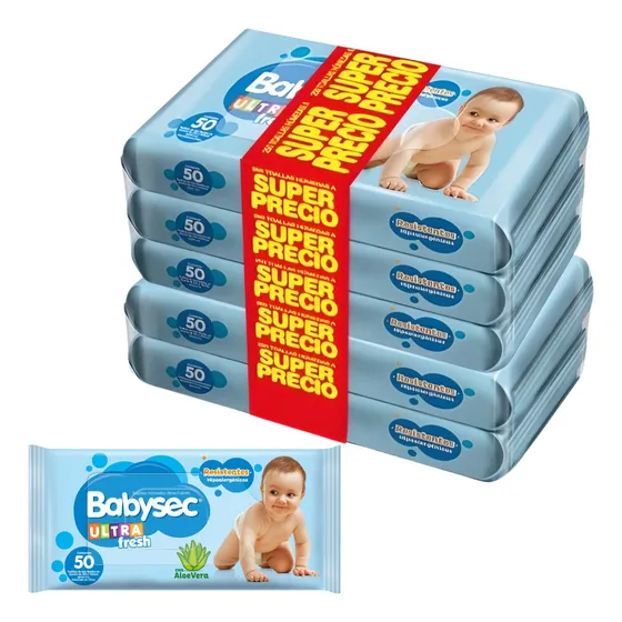 Toallitas Toalla Húmedas Babysec Para Bebe Suaves Pack 300un