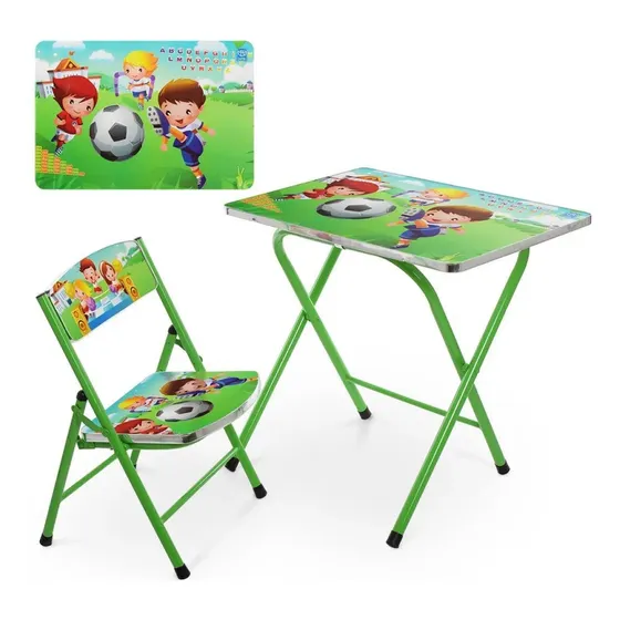 Mesa Plegable Escritorio Infantil Juego Con Silla Niños
