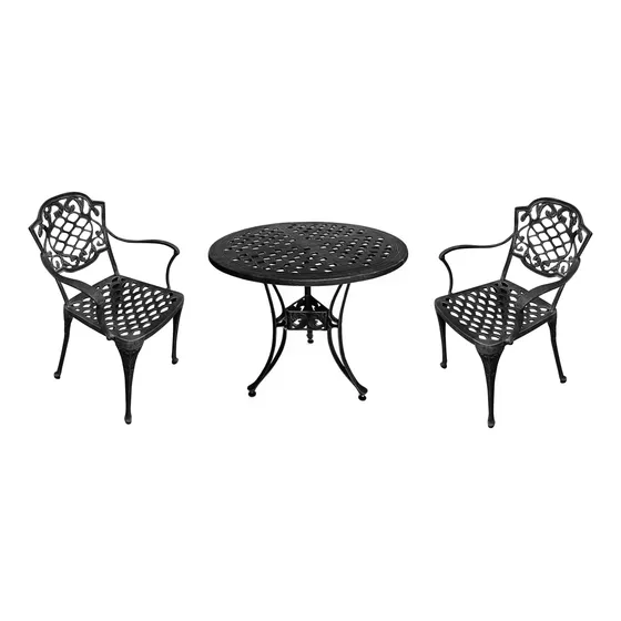 Juego De Jardín En Fundición De Aluminio - Modelo Chato X 2