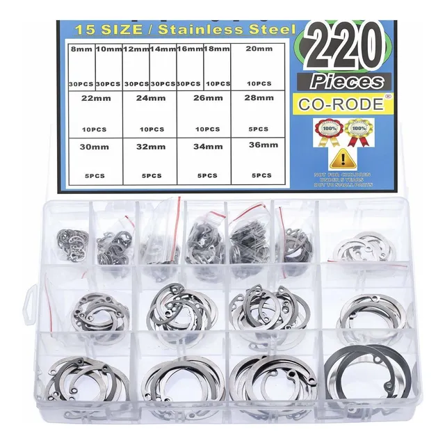 Co-rode Juego Anillo Retencion Acero Inoxidable 304 220