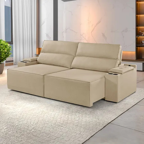 Sofá Retrátil E Reclinável 4 Lugares 250cm M180 Yescasa