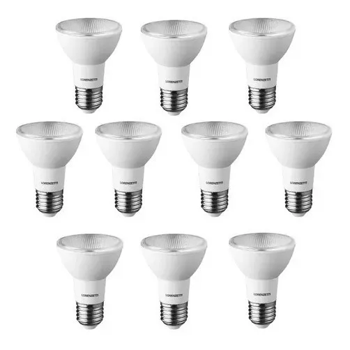 Kit 10 Lâmpada Led Amarela Par20 Lorenled 7w - Lorenzetti