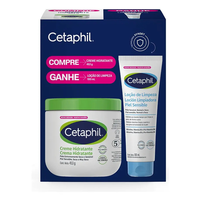 Kit Loção De Limpeza 100ml E Creme Hidratante 453g Pele Seca E Sensível Cetaphil Sem Fragr... Kit Loção De Limpeza 100ml E Creme Hidratante 453g Pele Seca E Sensível Cetaphil Sem Fragr...